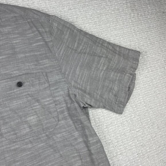 Woolrich Button Down Shirt Men's Large Short Sleeve Summer Outdoor Retro Gray - Picture 4 of 16